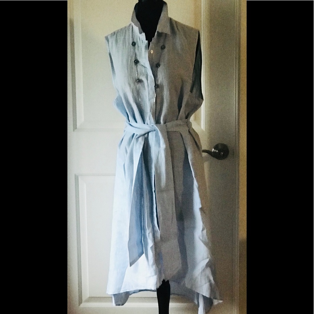 Saks Fifth Avenue Asymmetrical Maxi Linen Dress